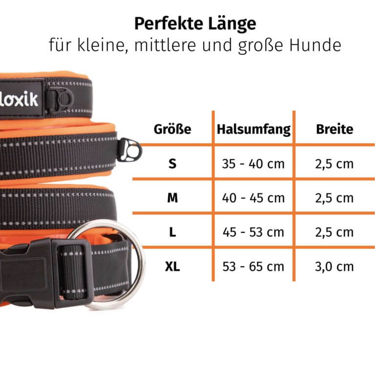 Floxik Hundehalsband Aus Neopren – Weich, Verstellbar & Mit Zugentlastung, Perfekt Für Große Hunde