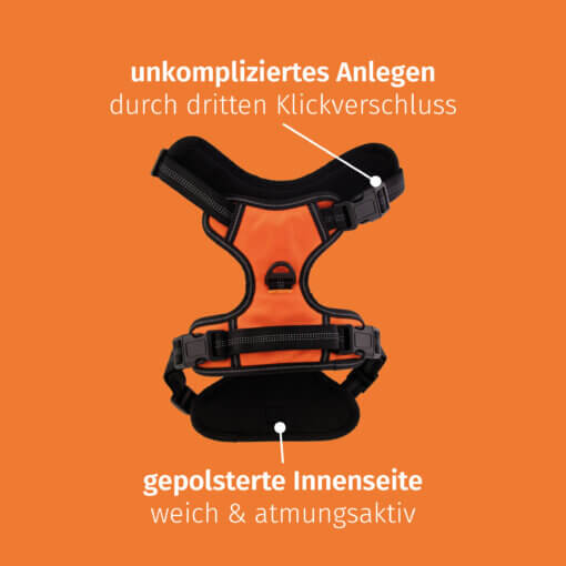 Floxik Hundegeschirr orange – Bild 5
