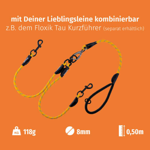 Floxik Tau Doppelleine orange – Bild 7