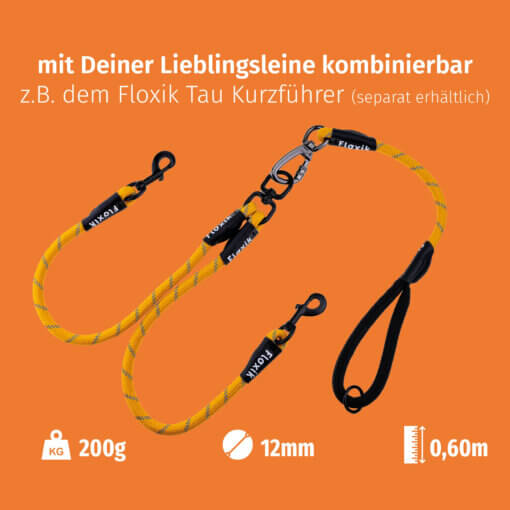 Floxik Tau Doppelleine orange – Bild 6