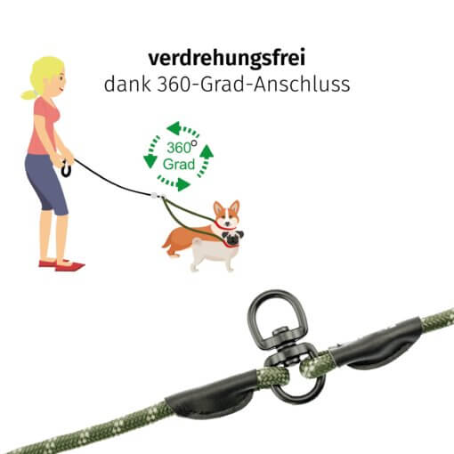 Floxik Tau Doppelleine grün – Bild 5