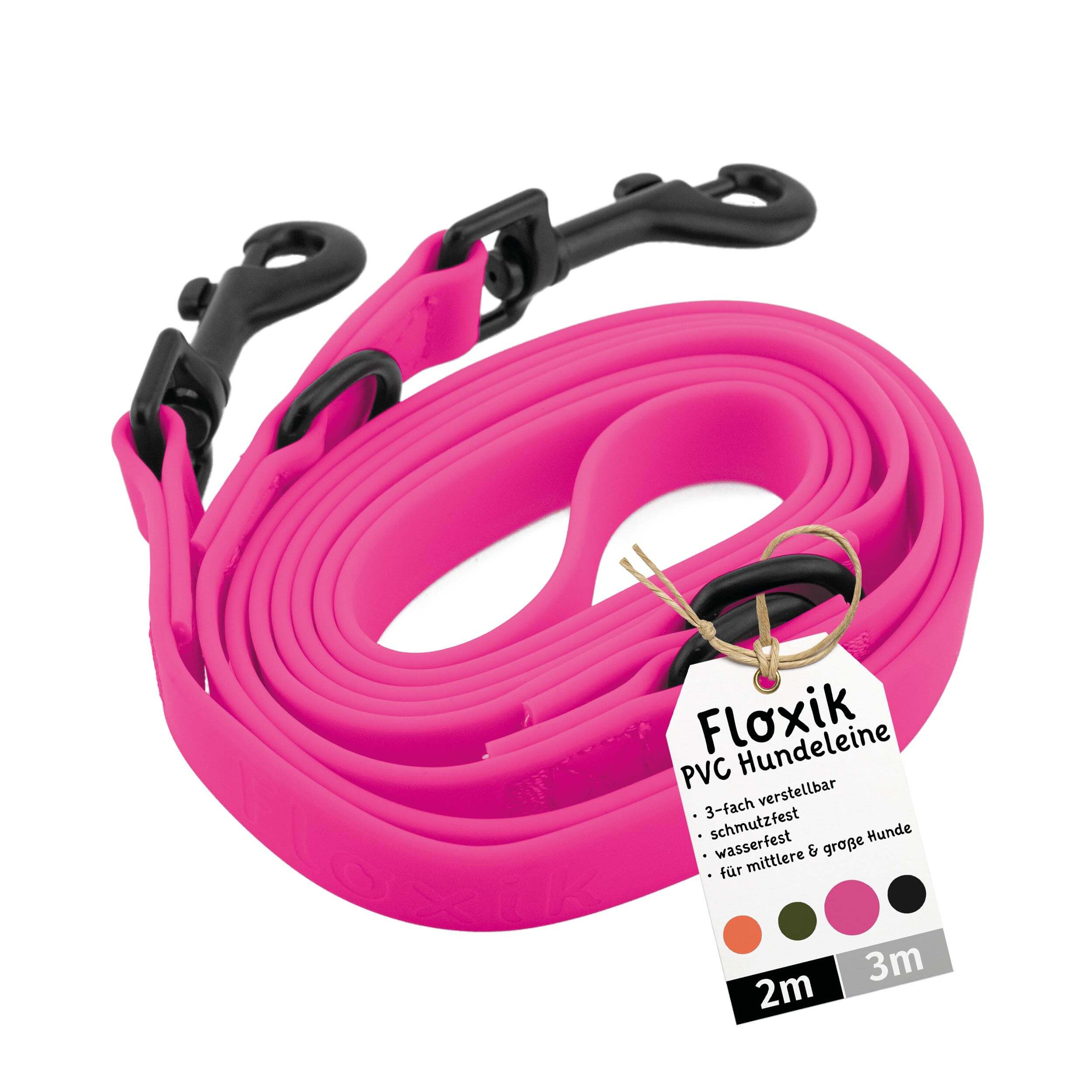 Floxik PVC Führleine pink