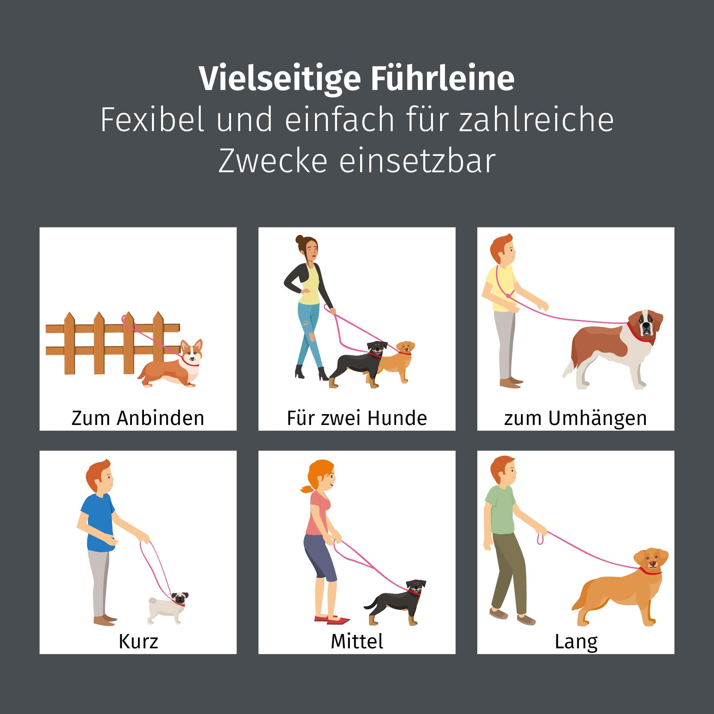 Floxik PVC Führleine pink – Bild 2