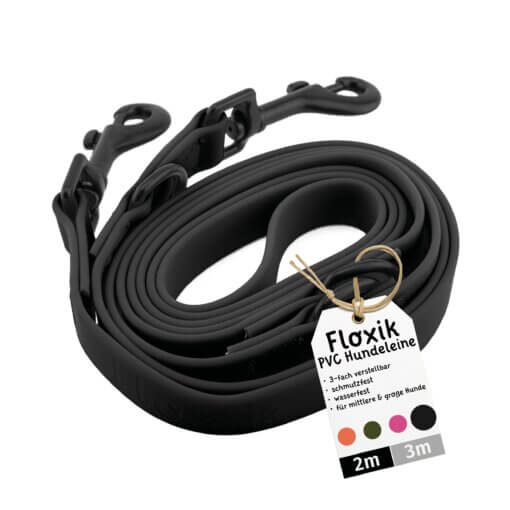 Floxik PVC Führleine schwarz