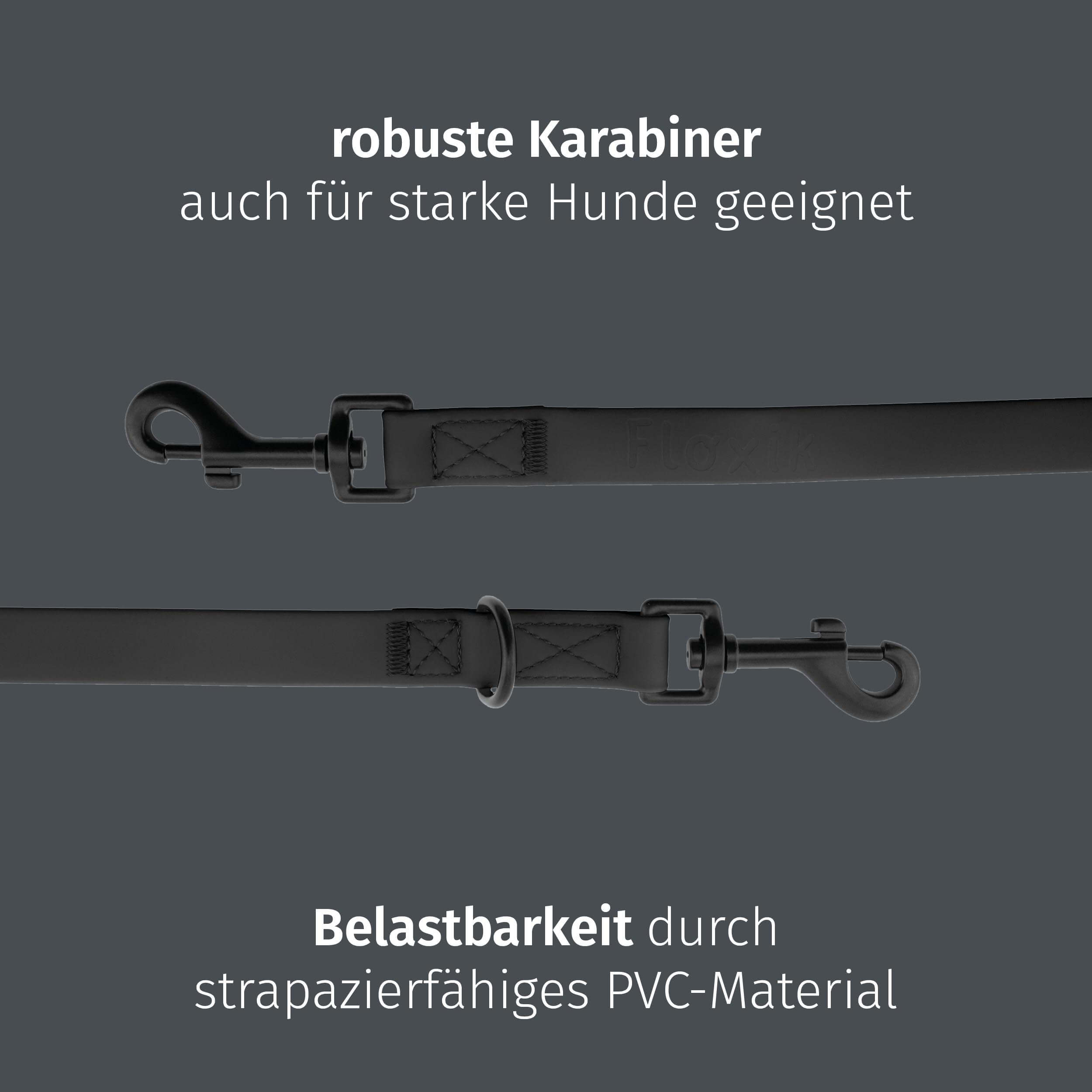 Floxik PVC Führleine schwarz – Bild 3